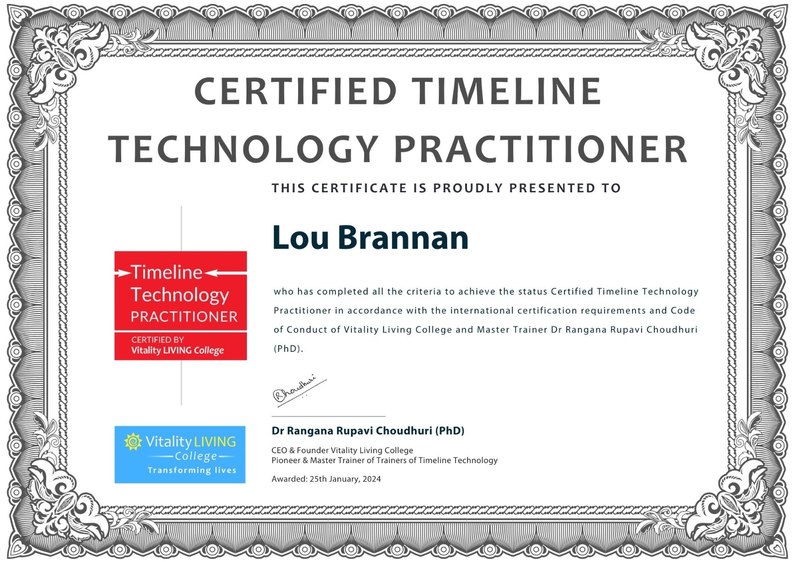 CERTIFIED TIMELINE TECHNOLOGY PRACTITIONER